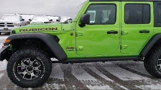 2019 Jeep Wrangler Rubicon 4 Door Unlimited Rubicon in Mojito! Green Walk Around Fond Du Lac