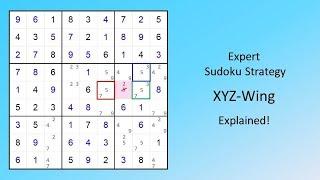 Expert Sudoku Strategy XYZ-Wing Explained