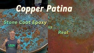 Copper Patina made easy using Stone Coat Speed Cure Pro epoxy resin I KCDC Designs