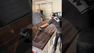 Sounds of a final FLOOD COAT, Epoxy River Table!!￼