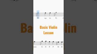 Notes On The 1st String - Basic Violin Lesson #shorts #musescore #songchords