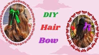 DIY Bow | How To Make Hair Bow Clip with Ribbon | DIY Hair Bow Clip | Gift Decoration Ideas