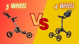 3 vs 4 Wheel Golf Push Cart Comparison | Pros & Cons 2024