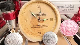 Our first big project - Made the Clock By NymoLabs NBX-5040 with 10W Laser and CNC Router Bit