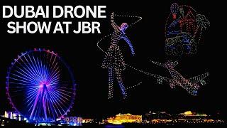 DUBAI Drone Show at JBR Beach |4K| Dubai JBR Beach Walking Tour 2024 