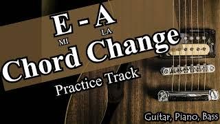 E to A Chord Change Practice Track Instrumental for Beginners Pista de Mi a La Guitarra Piano Bajo