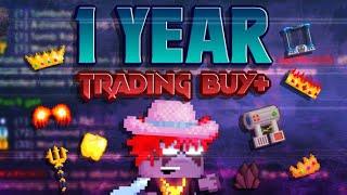 1 YEAR Profit As A (TRADER) - Buying and Selling Profitable World - GrowTopia