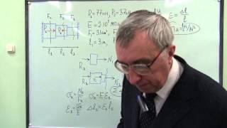 Деформация  зажатого бруса