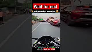 babu bhaiya meet up# the uk 07 rider# road block # 2023 viral shorts# yt shorts # bad rider 1000-BR#