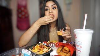 WENDY'S LIMITED EDITION BACON QUESO BURGER+BACONATOR FRIES+10 PC CHICKEN NUGGETS MUKBANG/EATING SHOW