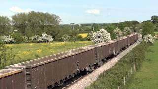 Mendip Rail 59005 passes Great Cheverell 19.05.14