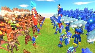 COLOR WAR - BLUE TEAM vs ORANGE TEAM - Animal Revolt Battle Simulator