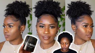 Testing Out Style Factor Edge Booster "HIDE OUT" Black Strong Hold Gel on Short Type 4 Natural Hair!