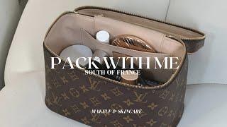 PACK WITH ME for the South Of France  (makeup & skincare)