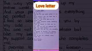 Write an attractive love letter!!Love letter!!#shorts