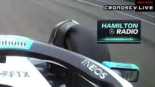 Hamilton en la radio gran premio de Emilia-Romaña F1 2022