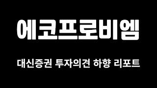 [에코프로비엠] 대신증권의 투자의견 하향 리포트 리뷰
