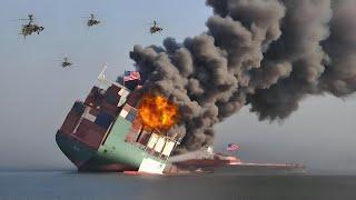 Today, Upon Arrival in the Red Sea, 2 US cargo ships carrying explosives were destroyed by the Houth