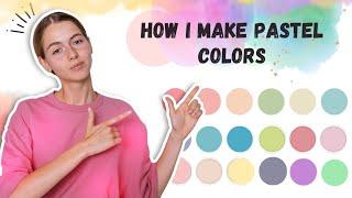 How to make Pastel Colors | Pastel Color Mixing | Acrylic Color mixing || Painting Pot Gallery