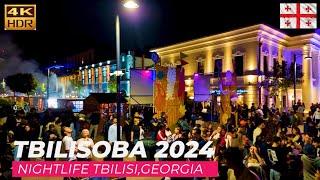 【4K】Nightlife Tbilisi,Georgia 4K Walking Tour  | Tbilisoba 2024