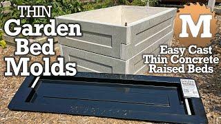 Thin and Sleek Concrete Garden Bed Molds - Plastic ABS Portland Cement based Forms