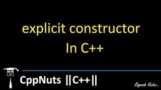 explicit constructor In C++