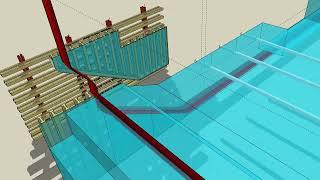 Water stop detail at formwork installation