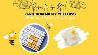 RK61 Gateron Milky Yellow Switches + DSA Honey Milk keycaps