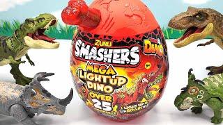 Dinosaur SMASHERS Mega Dino Egg With Lava! T-Rex Light Up Over 25 Surprises Rex Dinosaur Egg