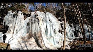 Found the LARGEST Frozen Waterfall we've ever seen @stillfin