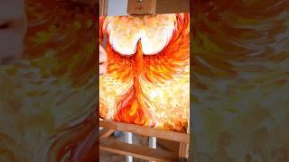 Phoenix oil painting. I draw a phoenix bird with a palette knife #oilpainting #oilpaintingart