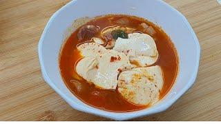 Soft tofu stew, Korean food recipes.