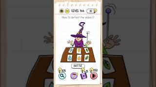 brain test level 144 How to defeat the wizard?