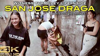 Life Inside the Alleys of San Jose Draga in Cavite City Philippines [4K] 