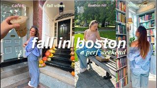 FALL IN BOSTON vlog    aesthetic bookshops, my fave coffee + exploring the CUTEST coastal town