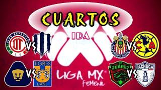 CUARTOS DE FINAL IDA LIGA MX FEMENIL APERTURA 2024 | Partidos y Transmisión | Mike Sports