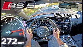 AUDI RS5 V8 *STRAIGHT PIPED* is 8500RPM MADNESS on UNLIMITED AUTOBAHN