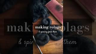 Making alpaca wool rolags & spinning them on a drop spindle! #spinningyarn #fiberarts #handspunyarn