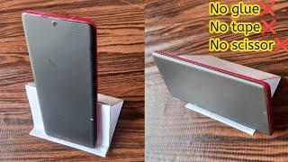 DIY mobile stand with paper|No glue mobile stand|Phone stand without glue|No glue phone holder