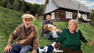 Elderly couple has a happy old age, because son helps in a mountain village far from civilization