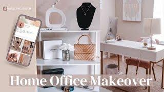 MY HOME OFFICE MAKEOVER ON A BUDGET | Small Office/Closet ("Cloffice") Tour - Under $150!