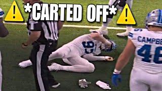 Aidan Hutchinson FRACTURED TIBIA  Injury vs Cowboys *LEG BREAK* | Lions vs Cowboys *CARTED OFF* 