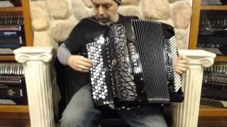 SCANAIRVIC - Black Scandalli Air VI Chromatic Button Accordion 77 120 LMMH $9995