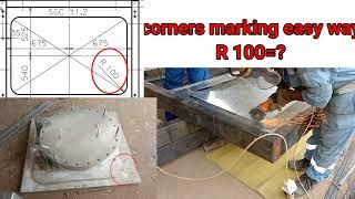 Calculation and fabrication of corner radius of tank manhole or plate radius