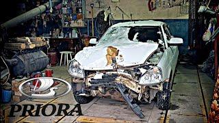 Priora ДТП.Body repair after an accident.