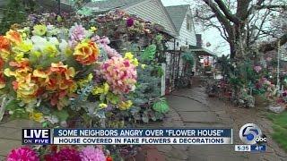 So-called "Flower House" prompts anger from neighbors & plenty of gawkers