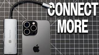 iPhone 15 Pro USB-C Hub - SSD Recording with Power