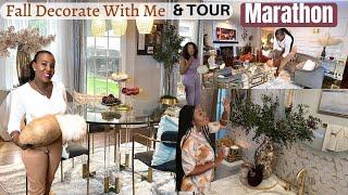 MARATHON !! | FALL DECORATE WITH ME  & TOUR  | Lots Of Decorating Ideas For The WHOLE HOUSE