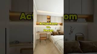 3D Design vs Real Room | Small Bedroom Makeover