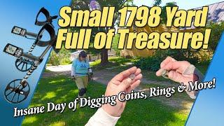 Metal Detecting a 1798 Home Loaded with OLD COINS, RINGS, and RELICS! #treasureSundays